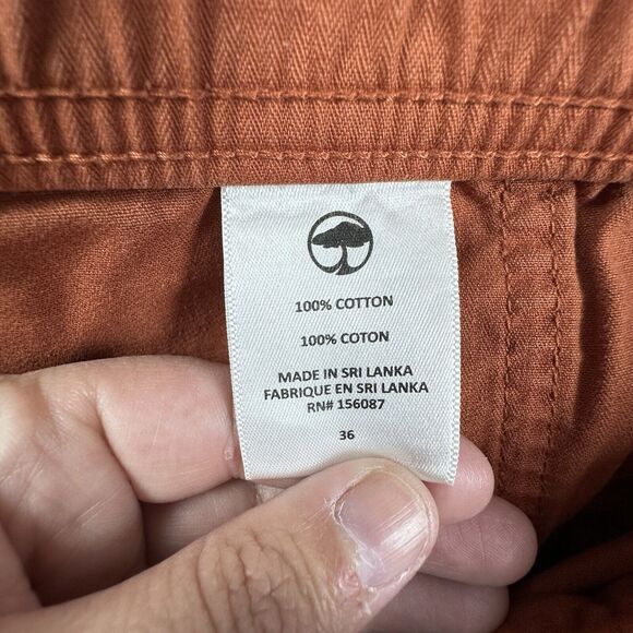 Arbor Shorts Mens 36 Orange 1995 Men Chino Pull On Casual Shorts Drawstring - Picture 8 of 9